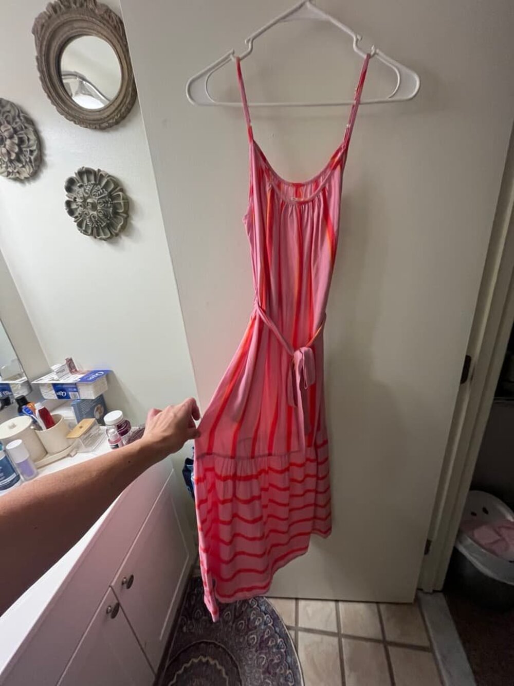 Bright Pink Striped Maxi
